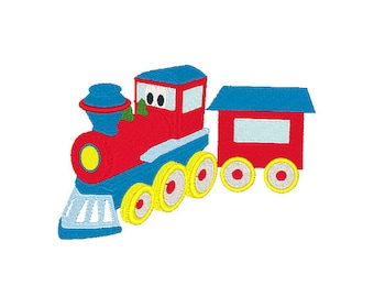 Cute Choo Choo Train Machine Embroidery Design