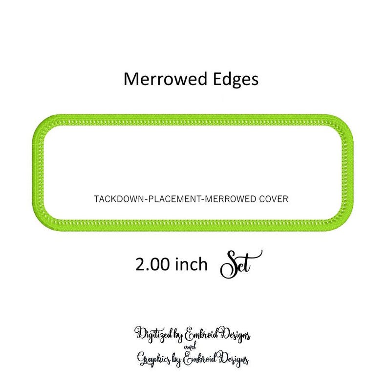Patch-Making DIY Essential: Set of 2 Inch Rectangle Appliques with Merrowed Edges image 5