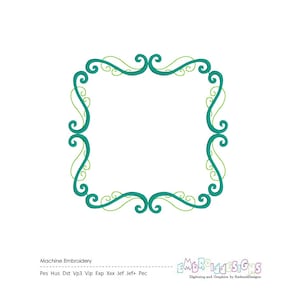 Scroll Frame Embroidery Design: Ornate Border (Digital Download)