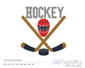 Hockey Sticks Machine Embroidery Design (Instant Download)