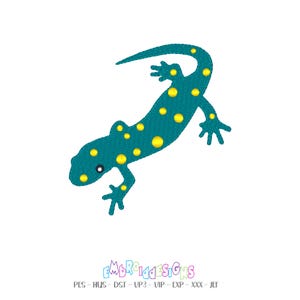 Salamander Machine Embroidery Design: Lizard Reptile (Instant Download)