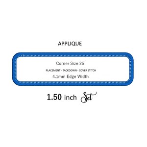 Merrowed Edges Rectangle Frame Patch Applique Set - 1.5 Inch Border - DIY Patch Making image 2