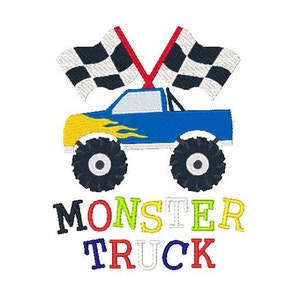 Monster Truck Machine Embroidery Design Truck Design Embroidery Truck Sayings