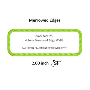 Patch-Making DIY Essential: Set of 2 Inch Rectangle Appliques with Merrowed Edges image 2