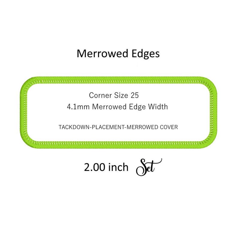 Patch-Making DIY Essential: Set of 2 Inch Rectangle Appliques with Merrowed Edges image 2