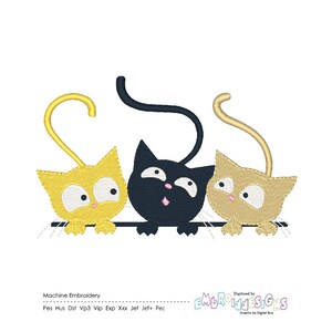 Cat Machine Embroidery Design | Kittens