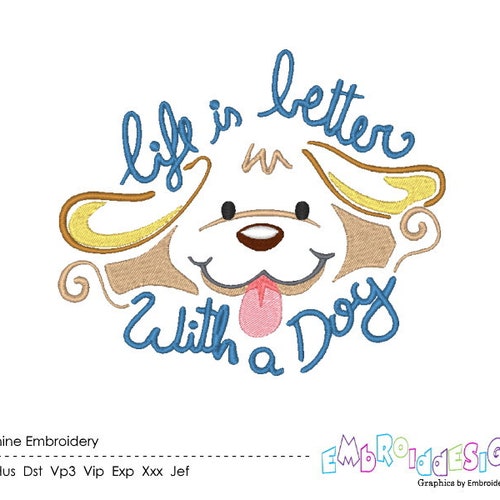 Dog Sayings 12 Machine Embroidery Designs Multiple Sizes Etsy