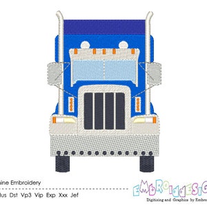 Semi Truck Embroidery Design Machine Embroidery Truck