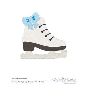 Ice Skate Embroidery Design: Figure Skating Pattern (Instant Download)