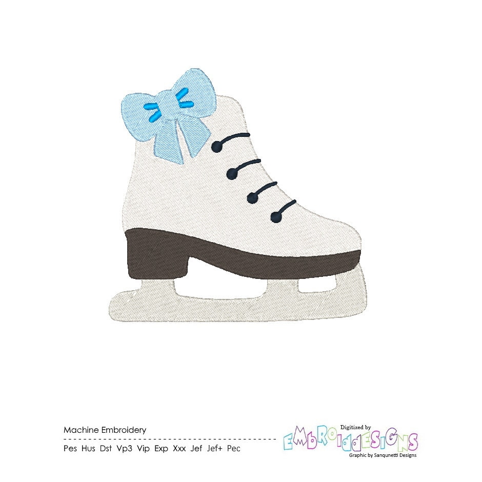 Freestyle Patterns Ice Rink Ice Skate Embroidery Design: Figure Skating Pattern (instant Download ...