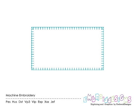 Buy Rectangle Embroidery Design Blanket Stitch Rectangle Applique  
