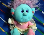 Vintage 1980s Playskool 1989 Hobnobbins COUSIN MANNERS cartoon tv character colorful nostalgic eighties cuddly bear troll trolls plushie toy