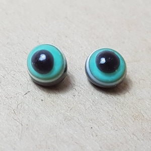 49. blaue Augen, 7-8mm, Glasaugen, Fantasieaugen, Augen, Alienaugen,Maus, elegant Tintenfischaugen, Augen für Figuren