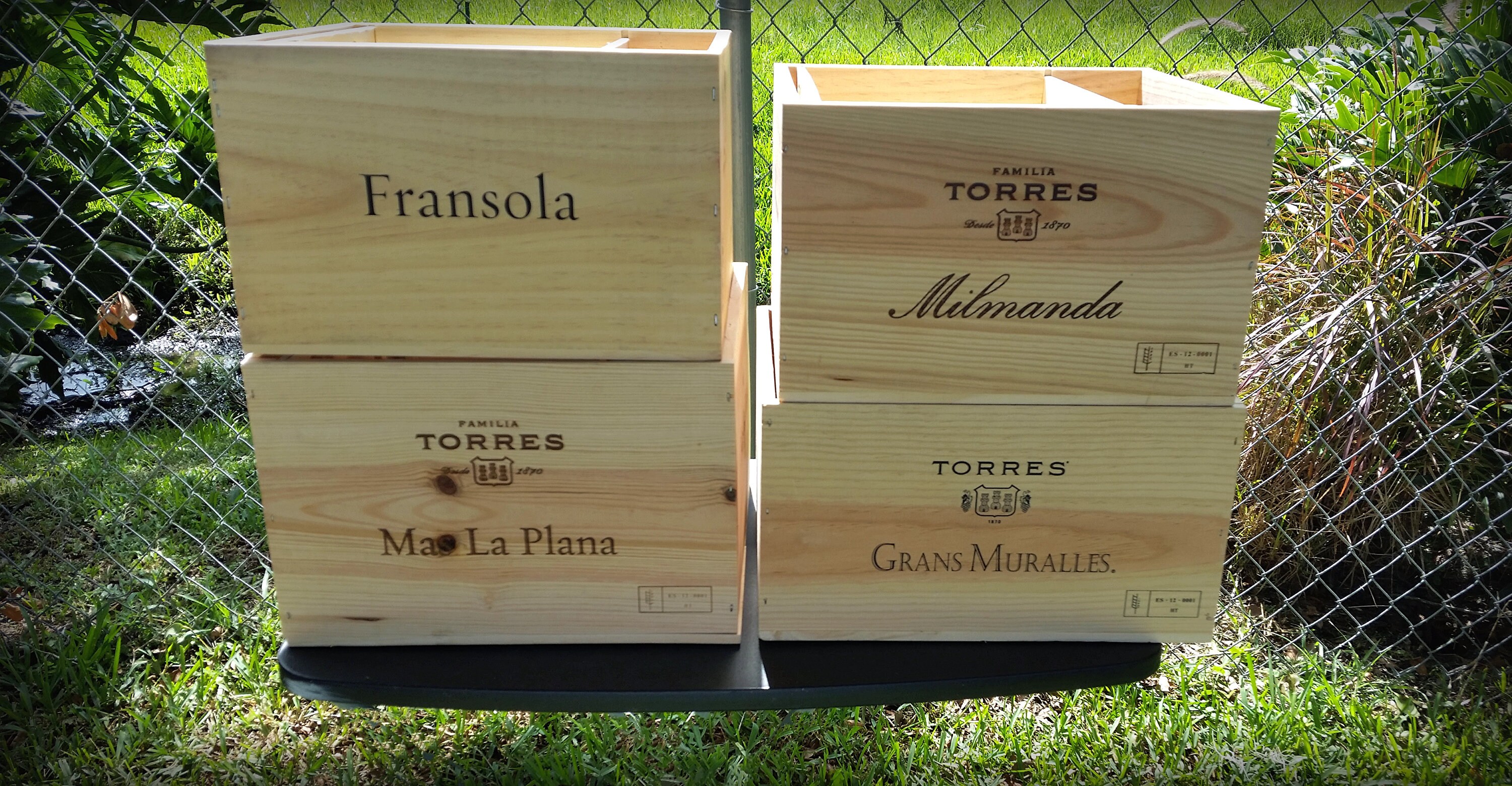 Wine Crates Spain Torres Wineries Wood Wine Crates Rustic Etsy