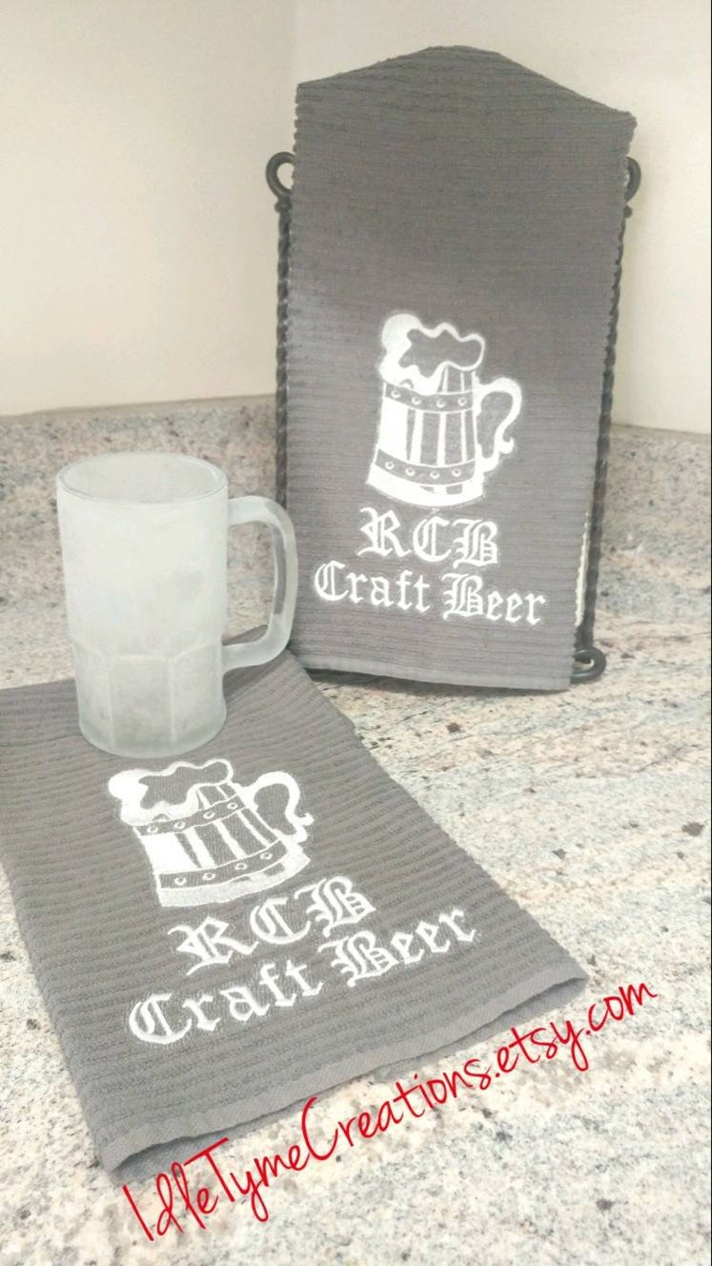 Personalized Bar Towels Hand Towel Embroidered Towels Bar Etsy