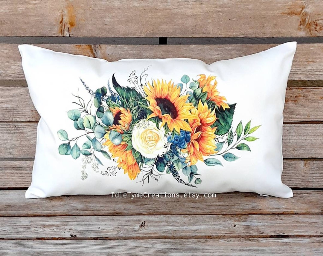 New! Spring 2023! Cheerful Big Yellow Flower Design Modern Throw Pillow  Cover by Domestica — Domestica