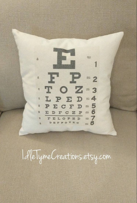 Eye Chart Pillow