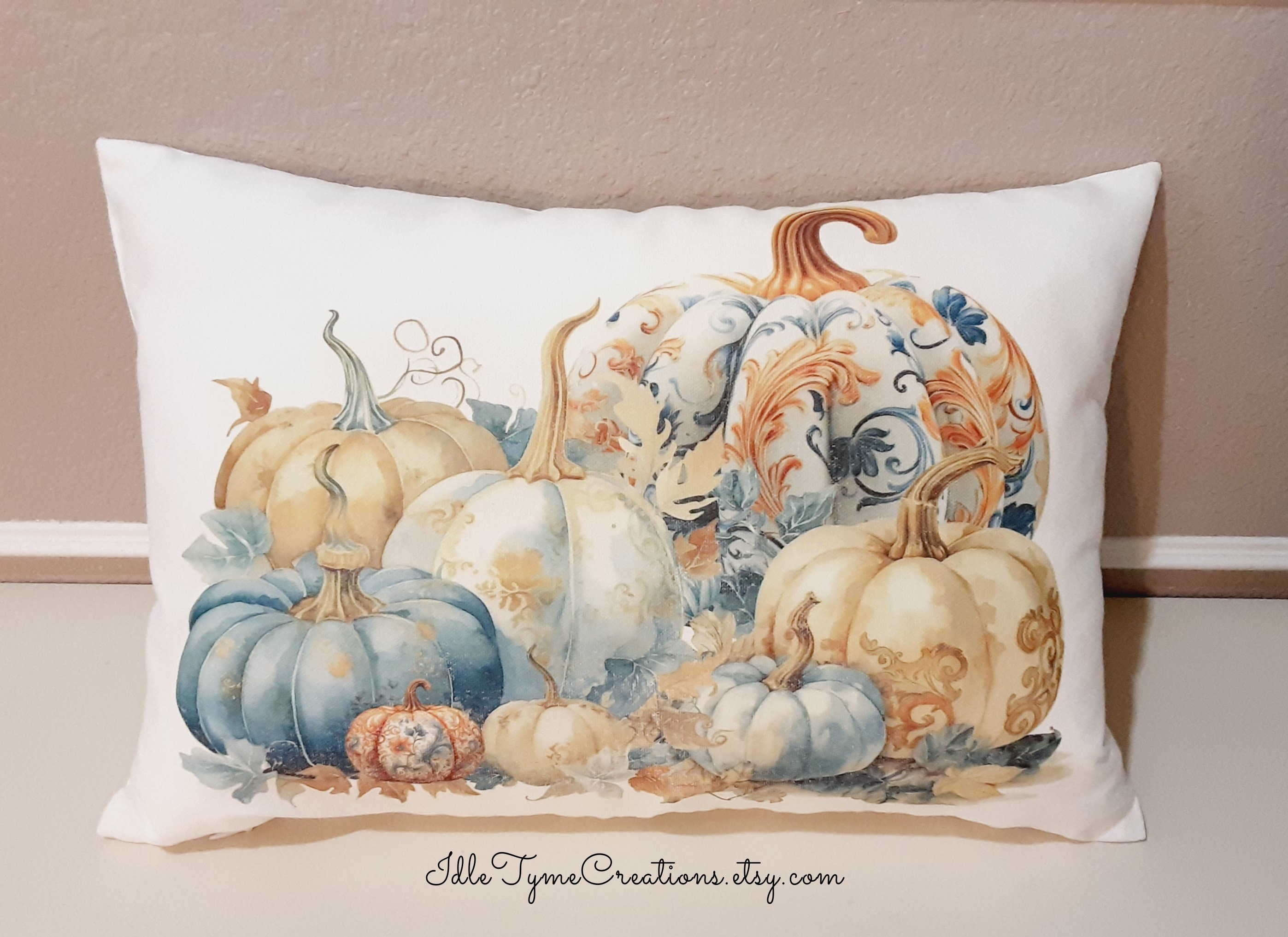 Pumpkin Trio Pillow Cover 18x18 inch