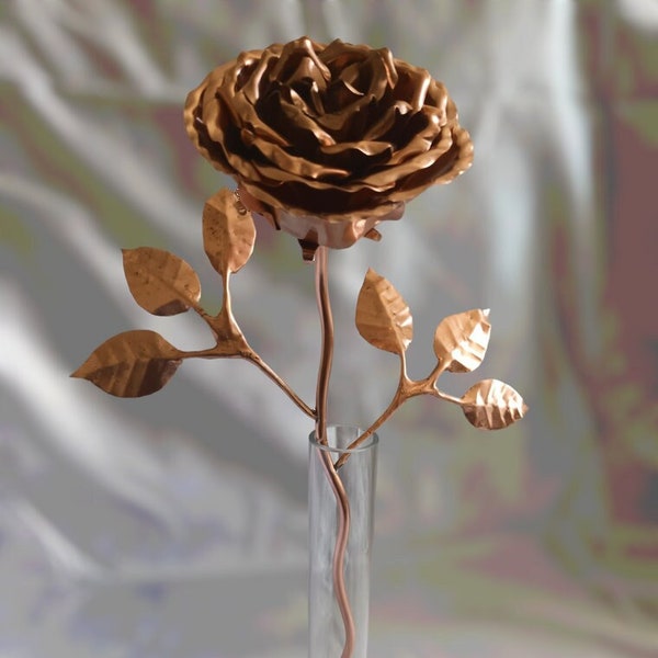 Rose cuivre parfaite pour 7e anniversaire de mariage LIVRAISON GRATUITE