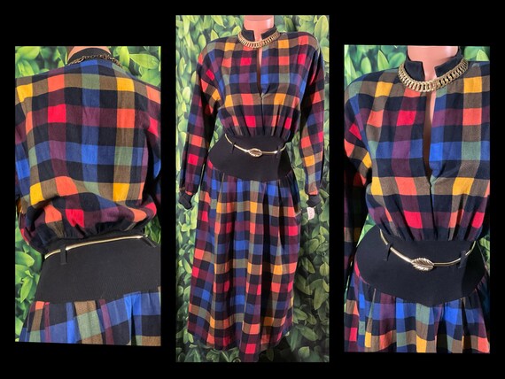 Vintage 70s does 50s Buffalo Check Plaid Flannel … - image 8