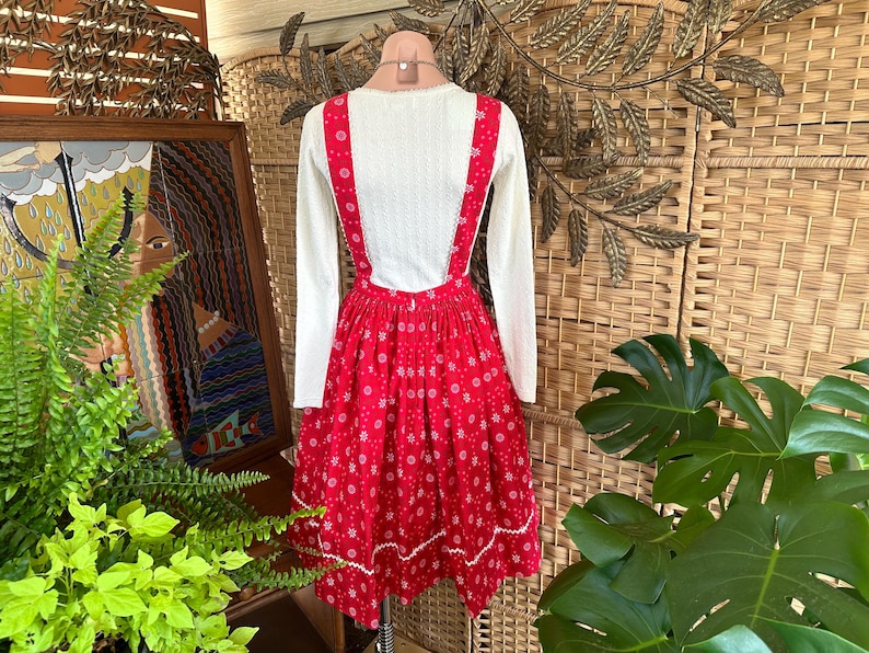 Rockabilly Ric Rac Vintage 1950s Alex Colman of California Rockabilly Swing Skirt, Red ...