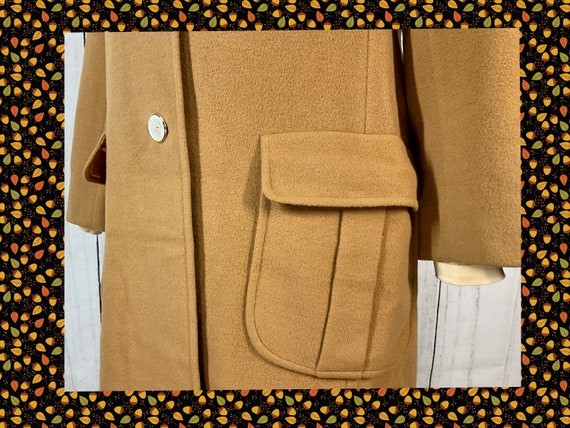 Vintage 1970s I Magnin Preppy Cashmere Coat w/Ple… - image 6