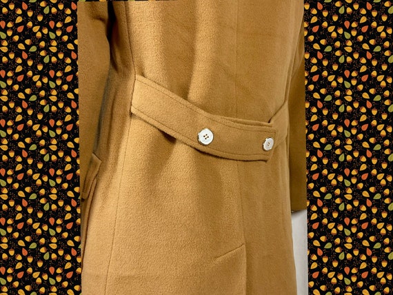 Vintage 1970s I Magnin Preppy Cashmere Coat w/Ple… - image 8