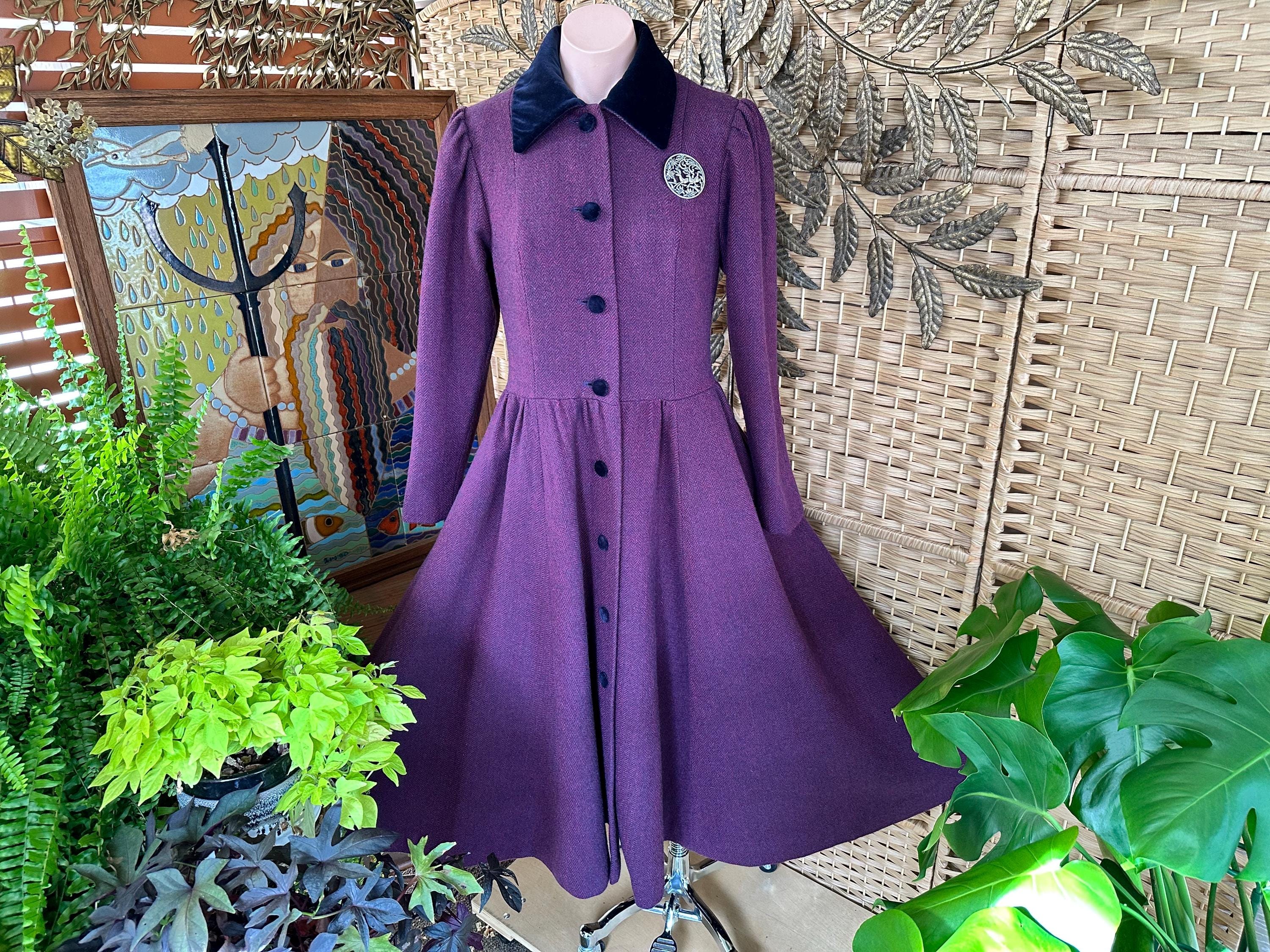 Tweed Fit and Flare Coat - Etsy