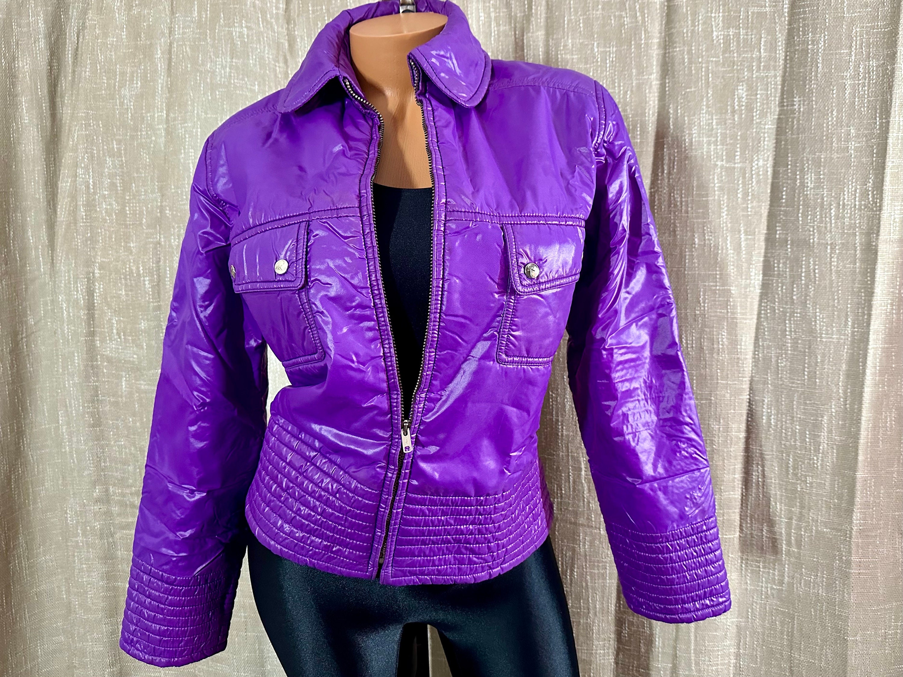 70s Shiny Nylon Jacket Coat - Etsy