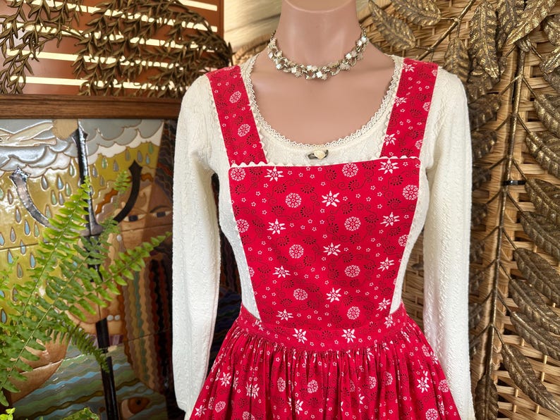 Rockabilly Ric Rac Vintage 1950s Alex Colman of California Rockabilly Swing Skirt, Red ...