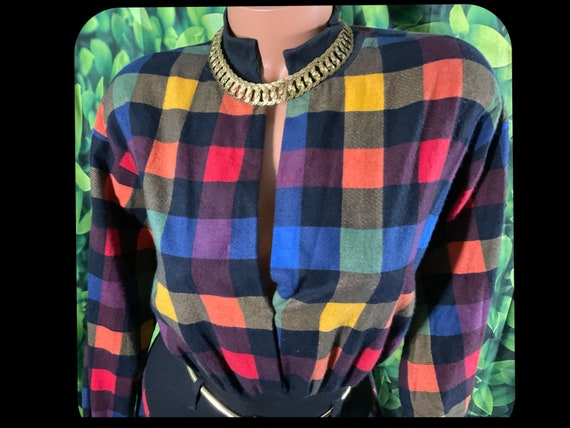 Vintage 70s does 50s Buffalo Check Plaid Flannel … - image 2