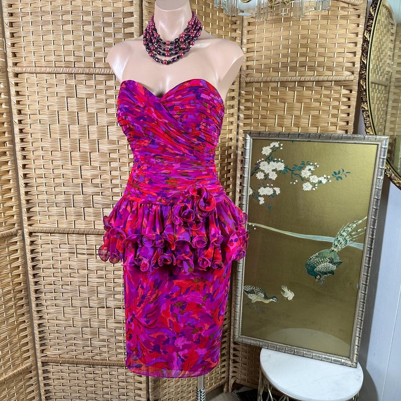 1980s Cocktail Dress - Etsy