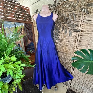 90s style prom dress Vintage 90S Beaded Blue Prom Dress  daisystyledress