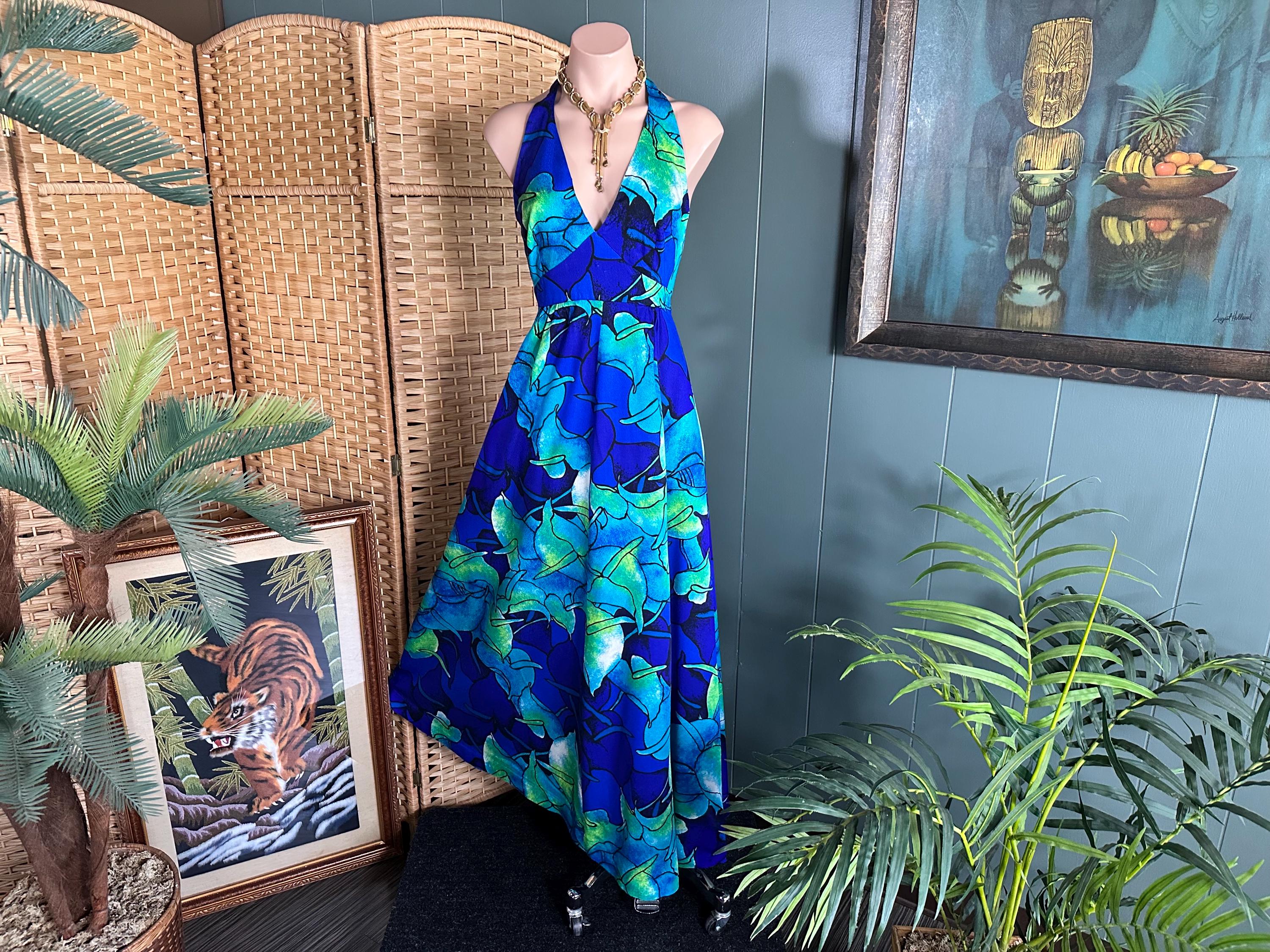 vintage hawaiian halter dress Tiana pittelle