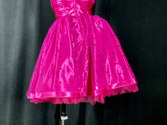 Vintage 1990s Y2K Hot Pink Barbiecore Prom Party … - image 5