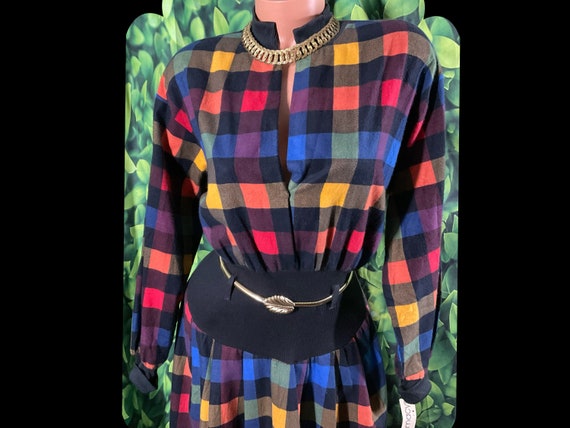 Vintage 70s does 50s Buffalo Check Plaid Flannel … - image 3