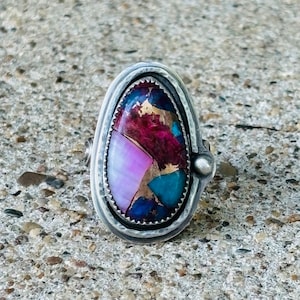 Purple Spiny Oyster Statement Ring