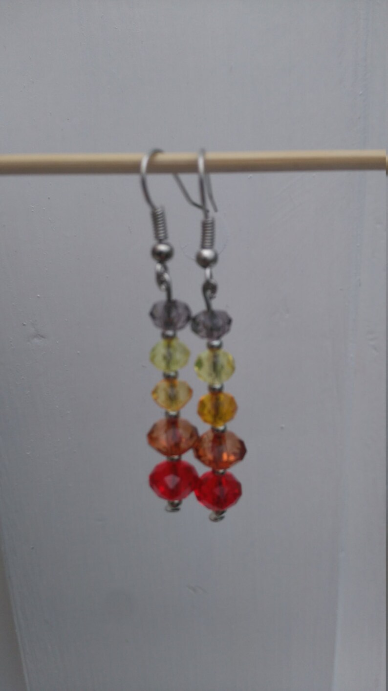 Bead earrings flame image 2