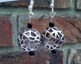 Metal bead earrings 2