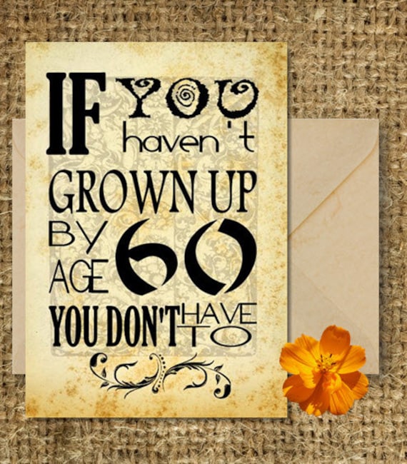 60th Birthday Card Funny Card Getting Old Turning 60 Etsy