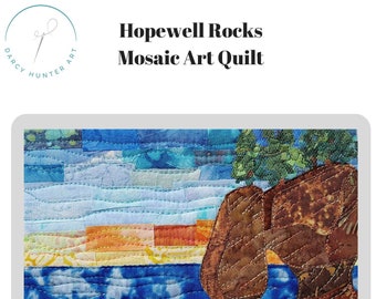 Art QUILT  PAPER PATTERN Hopewell Rocks / Quilt Pattern / Quilting Patterns / Gifts for Quilters / Art Quilt Patterns /Landscape Pattern