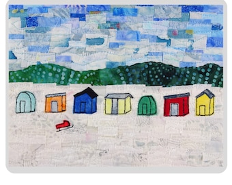 Patrón de colcha PDF Art: Cabañas de pesca en el hielo/ Patrón de colcha de invierno/ Regalos para quilters/ Patrón para colgar en la pared/ Patrón de colcha con paisaje