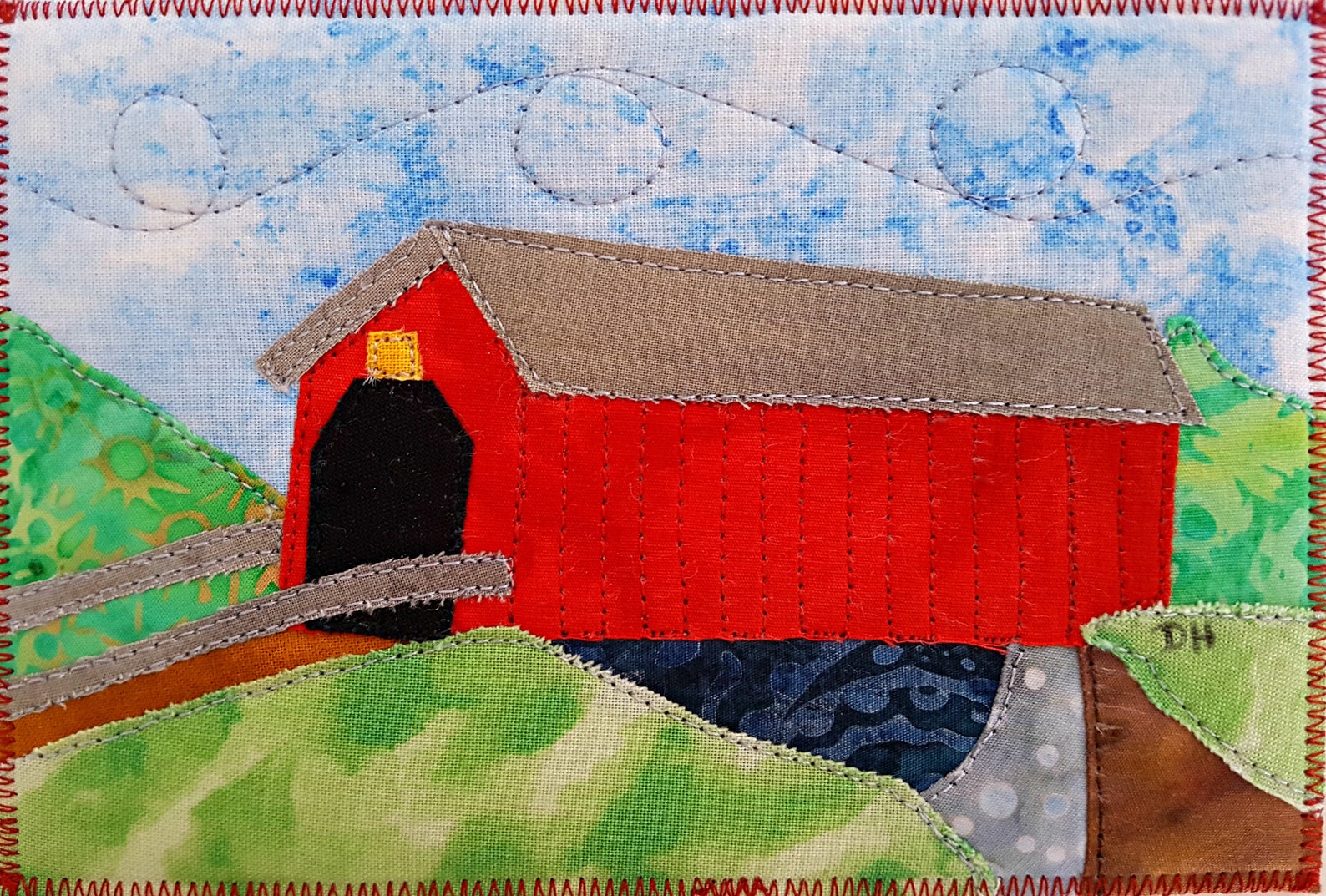 Covered Bridge PDF Quilt Pattern / Quilting Patterns / Quilt Etsy