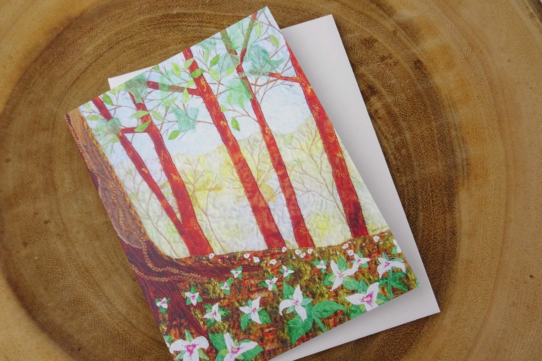 Forest Landscape Art Print Card / Blank Note Cards / Blank Greeting ...