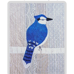 PDF Art QUILT PATTERN Blue Jay / Bird Quilt Pattern /  Gifts for Quilters / Art Quilt Patterns / Applique Pattern pdf / scrap Quilt Pattern