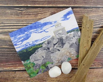 Mountain Landscape Art Print Card / Note Cards Handmade / Blank Note Cards / Blank Greeting Cards / Handmade Art Cards / Mini Note Cards