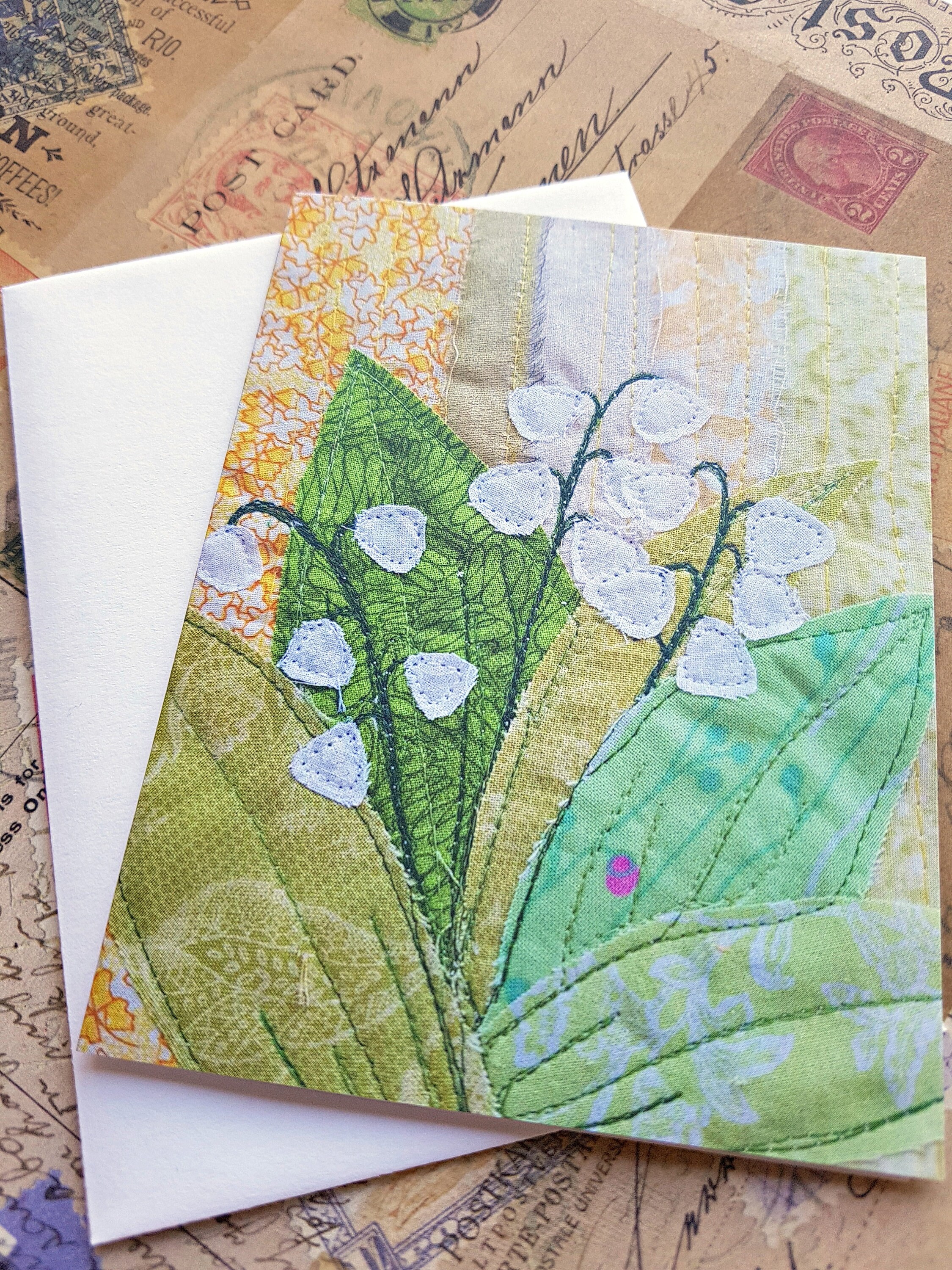 Art QUILT PAPER PATTERN Lily of the Valley / Floral Quilt Etsy
