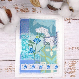 PDF Mini Slow Stitch Quilt Pattern Queen Anne&#39;s Lace / Hand Stitching Project/ Easy Textile Collage Pattern / Nature Embroidery Pattern