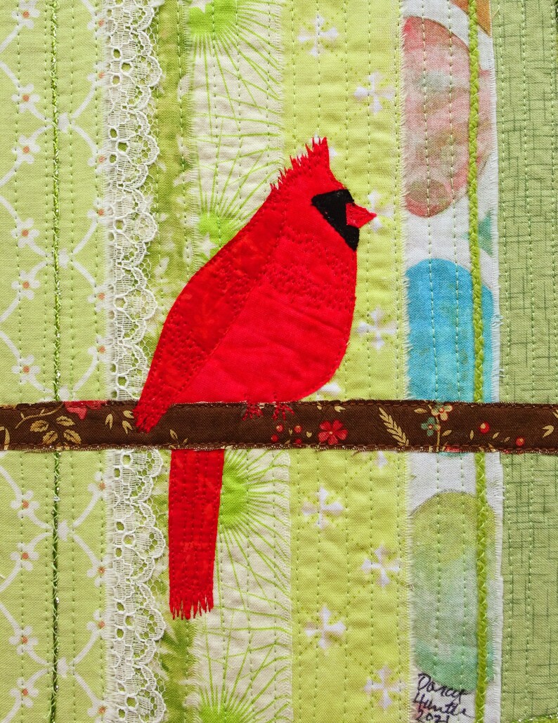 PDF Art QUILT PATTERN Cardinal / Bird Quilt Pattern / Gifts for Sewers ...