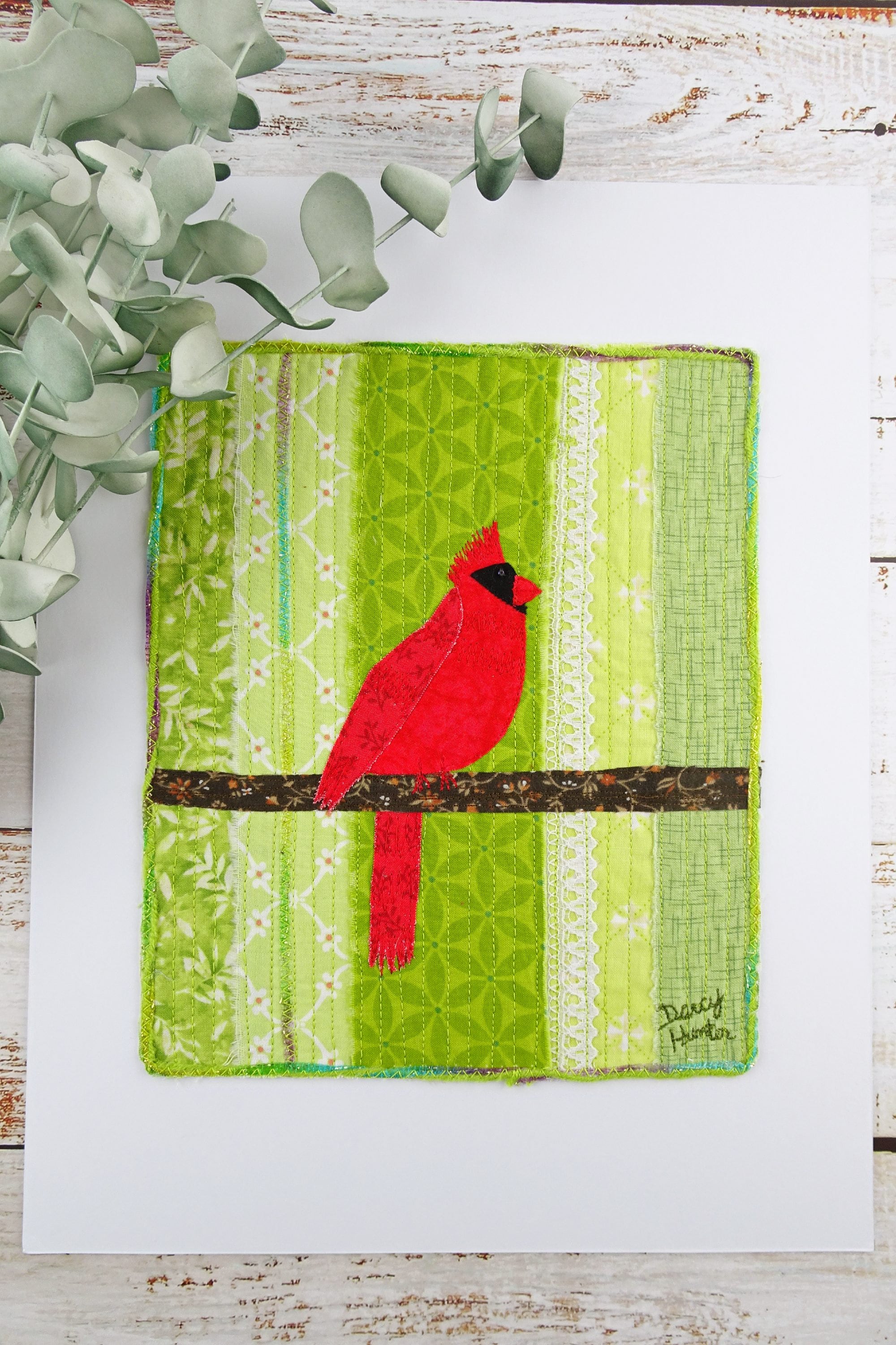 PDF Art QUILT PATTERN Cardinal / Bird Quilt Pattern / Gifts for Sewers ...